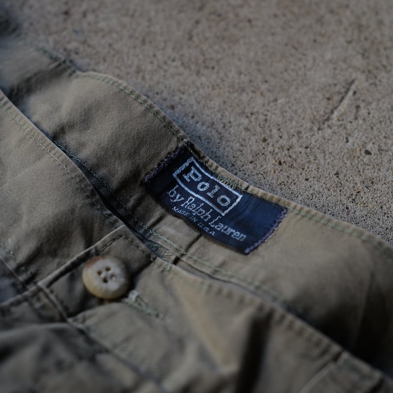 W36 L32] VINTAGE POLO CHINO 2tuck Pants_Milita
