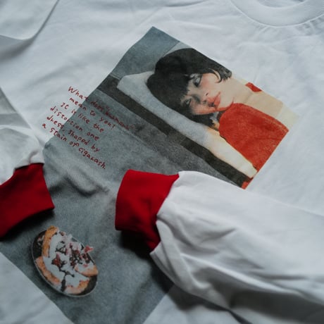 [anytee classics] Girls' Photo Long Tee_Red rib