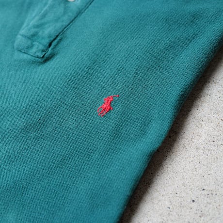 ［L］POLO SHIRT_MADE IN USA_80-90s vintage_green