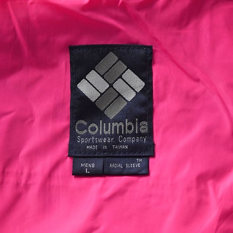 [L] Old Columbia 90s deadstock Black × Mint × Pink
