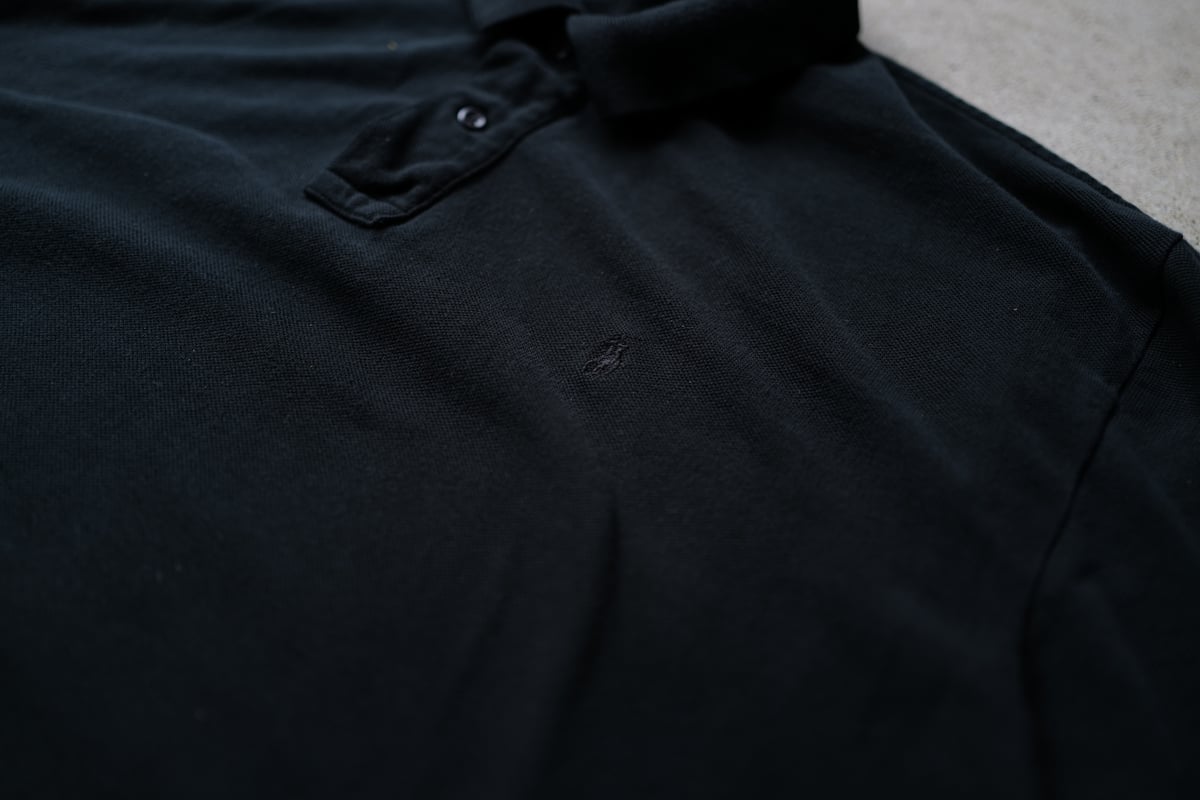 XL］Super Black_VINTAGE POLO SHIRT_made in USA_ 