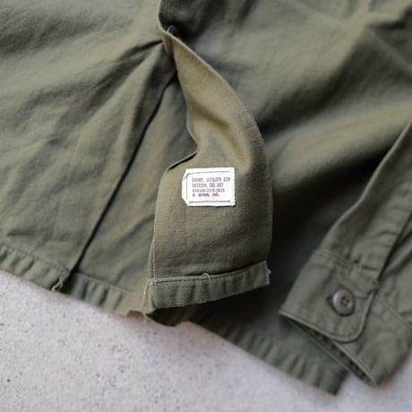 ［16 ( 1/2) XL fit］USARMY Olive Green Shirts_Cotton 100_deadstock_no.10