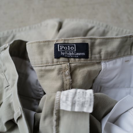 [W34] POLO CHINO 2tuck shorts_made in USA_80-90s vintage_no.36
