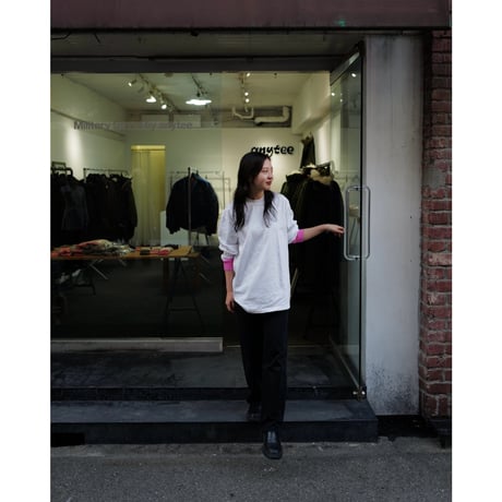 [anytee classics] Pink Dyed Long Tee