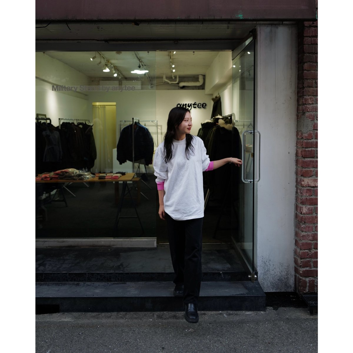 トップス anytee classics Pink Dyed Long Tee XXL anytee classics] Pink Dyed Long Tee | anytee