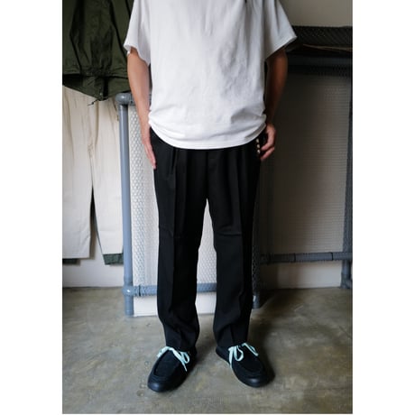 [anytee classics] Officer Pants_Black Gabardine