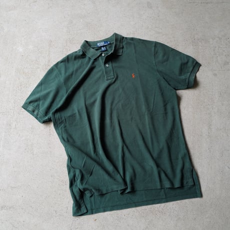 ［XL］POLO SHIRT_MADE IN USA_80-90s vintage_green