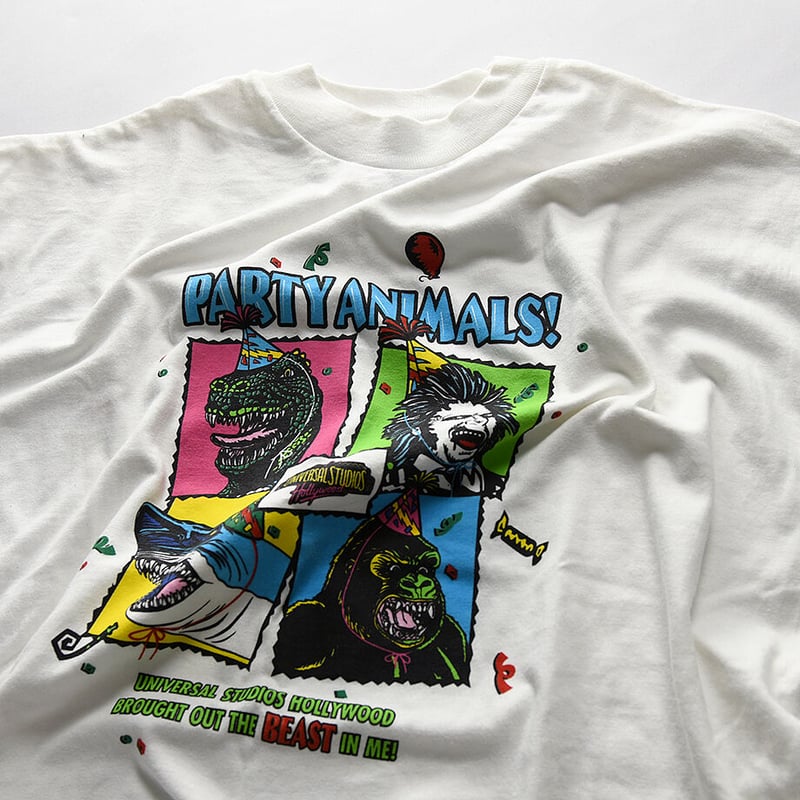 90年ユニバーサルスタジオジェラシックパークTシャツ ホワイト美品XL tシャツ UNIVERSAL/ユニバーサル WILDSPEED/ワイルドスピード