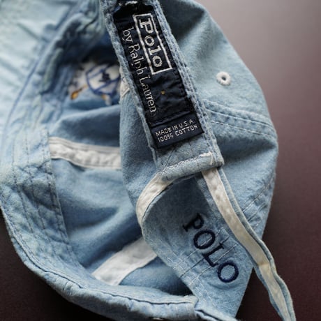 ［FREE］Polo Chambray Cap_made in USA_80-90s vintage