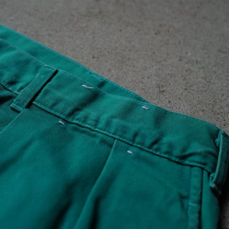 ［W38］Vintage Polo 2tuck Green Shorts_no.1