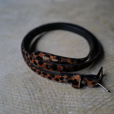 [anytee classics]  Narrow Long Belt_Leopard