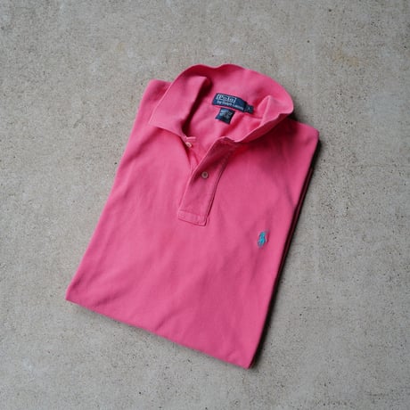 ［L］POLO SHIRT_MADE IN USA_80-90s vintage_pink