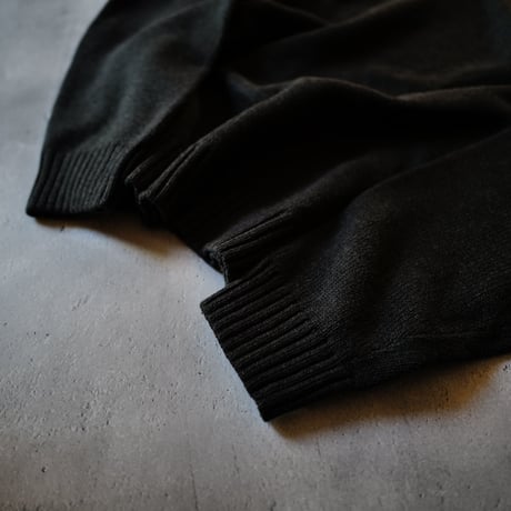 ［XL］Vintage Polo Cotton Knit_Dark Gray_90s