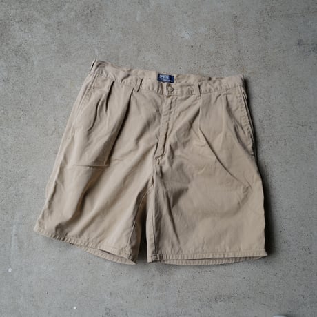 [W38] POLO CHINO 2tuck shorts_made in USA_80-90s vintage_no.38