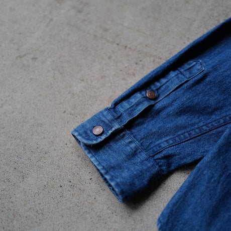 ［L］POLO Metal Button Denim SHIRTS_90s vintage