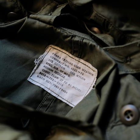 ［M］m65 parka_Black zipper_fullset_deadstock