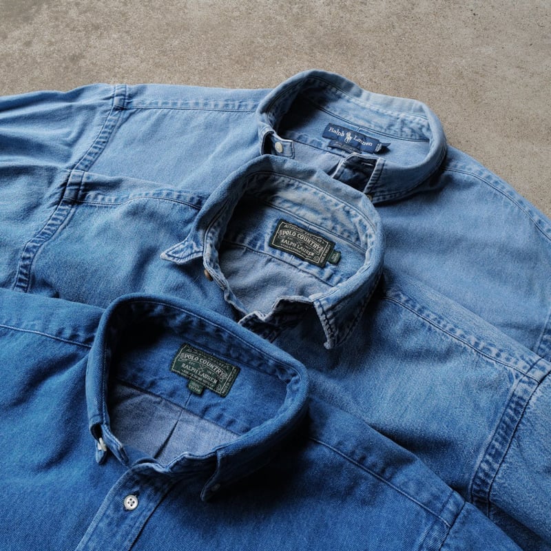 L］POLO COUNTRY Denim SHIRTS _80-90s vintage_no