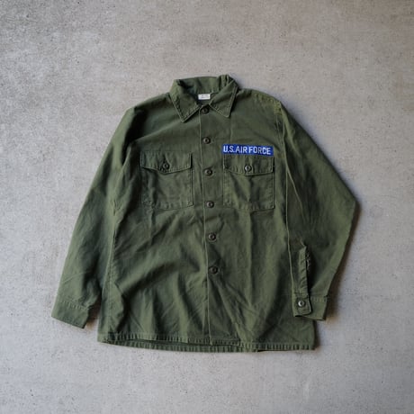 ［16 (1/2) XL fit］US AIRFORCE Olive Green Shirts_Cotton100_no.5