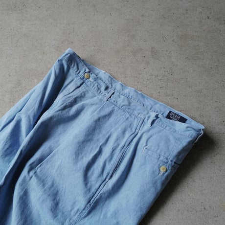 [W36 L32] POLO Chambray 2tuck pants_MADE IN USA_80-90s vintage_no.3