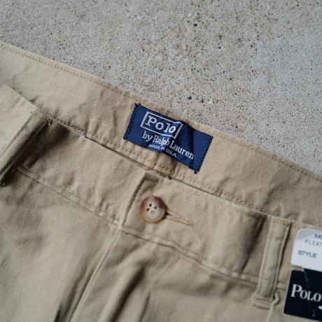 [W33 L29] VINTAGE POLO CHINO 2tuck Pants_deadstock_no.10