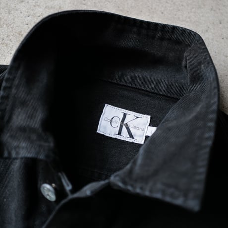 ［L］Calvin Klein Jeans_Sulfur Black Denim Jaket_90s