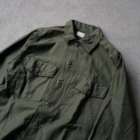 ［L (15 1/2)］USARMY Olive Green Shirts_Cotton100_deadstock_no.6