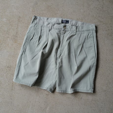 [W35] POLO CHINO SHORTS 2tuck_80s vintage