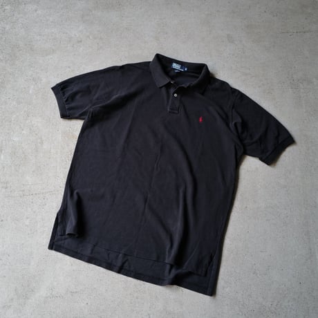 ［XL］POLO SHIRT_MADE IN USA_80-90s vintage_dark navy