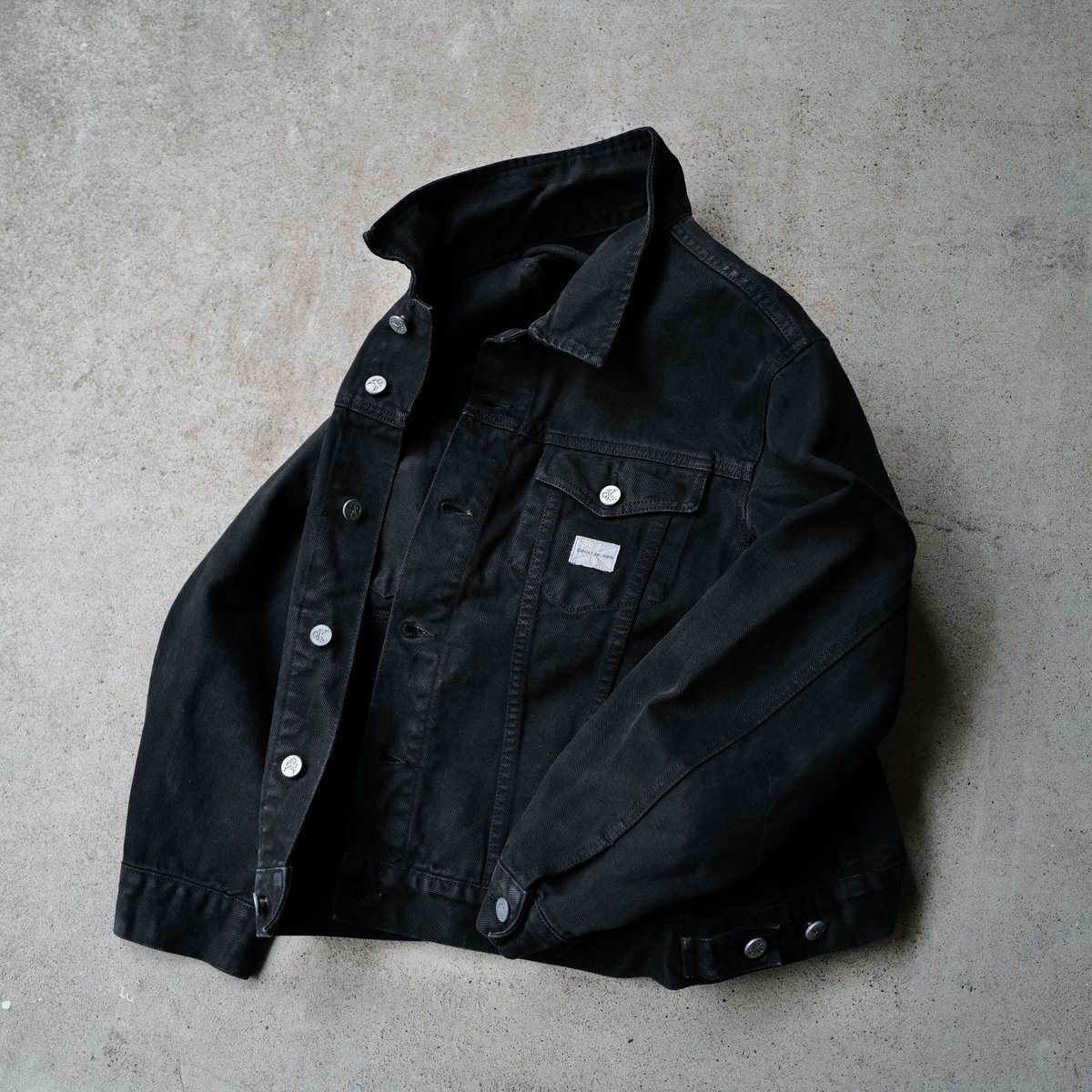 L］Calvin Klein Jeans_Sulfur Black Denim Jaket_