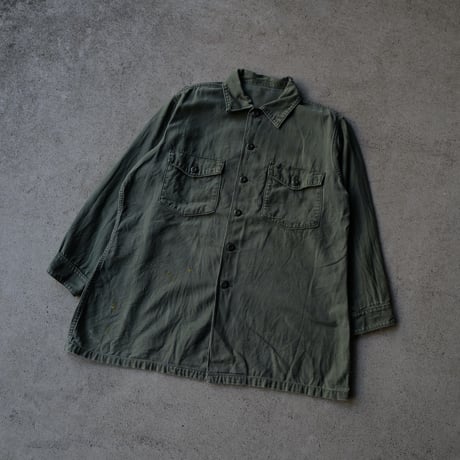 ［XXL (17 1/2)］USARMY Olive Green Shirts_Cotton100_no.6