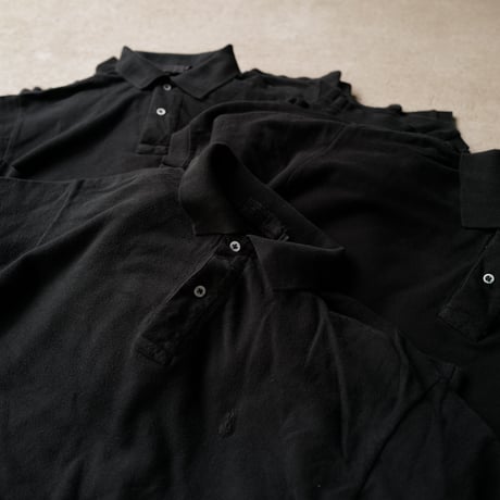 ［White Button］Super Black_VINTAGE POLO SHIRT_made in USA