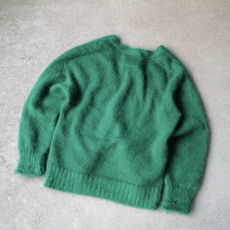 Kid Mohair Cardigan "Chiyoda Green"