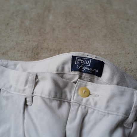[W31 L31] POLO CHINO 2tuck_80-90s vintage