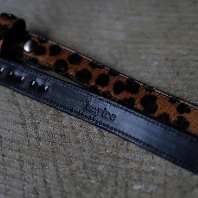 anytee classics] Narrow Long Belt_Leopard | a
