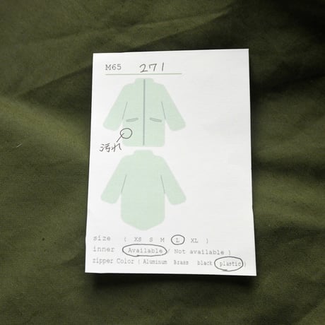 ［L］m65 parka_Plastic Zipper_deadstock_no.271