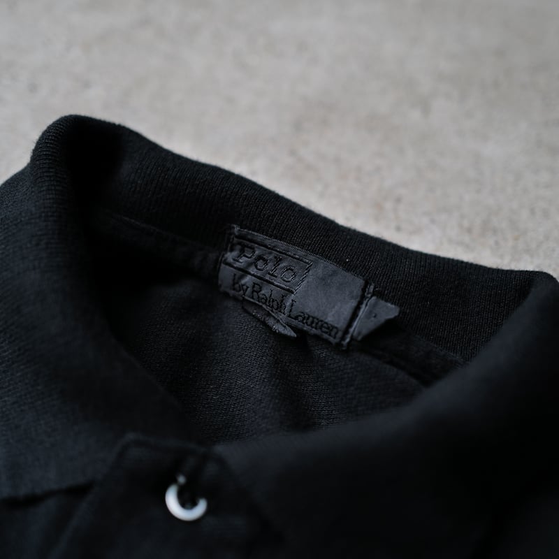 L］Super Black_VINTAGE POLO SHIRT_made in USA_n 
