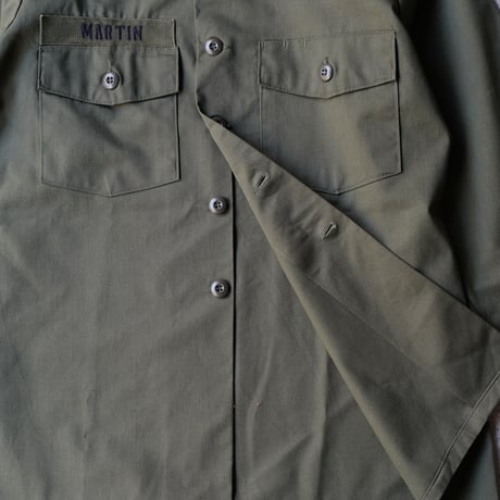 ［L (15 1/2)］USARMY Olive Green Shirts_deadstock_no.12