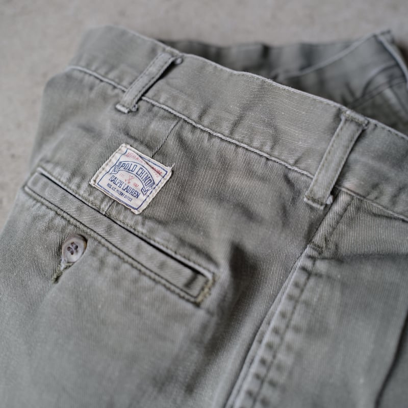 W34 L30] POLO CHINO 2tuck PANTS_90s vintage_no