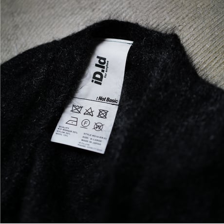 8周年記念店頭限定 Kid Mohair Cardigan "Charcoal Black Pink"
