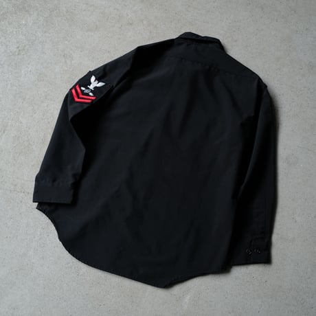 ［17 XXL fit］U.S.NAVY Black Shirt_deadstock_no.17