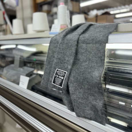 Kid Mohair Neckwear Scarf "Snow Gray"