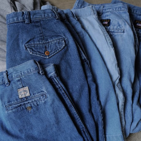 [W38] Chambray 2tuck shorts_no.2