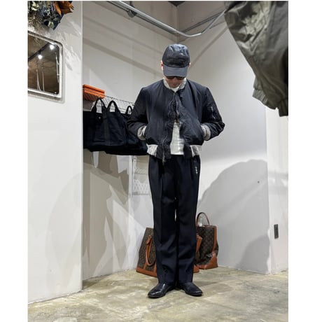"Super Black" Shrink MA-1_Lavender Rib_no.3