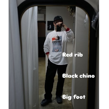 [anytee classics] Girls' Photo Long Tee_Red rib