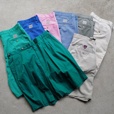 [W35] POLO SHORTS 2tuck_80s vintage_no.10