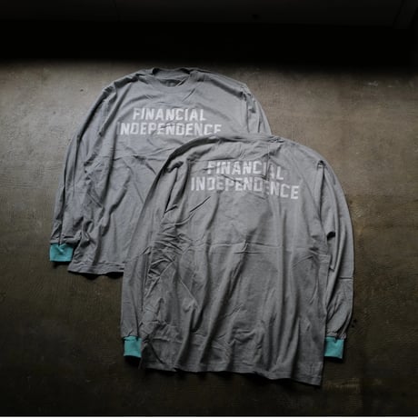 [anytee classics] Financial Independent Tee_Gray × Mint