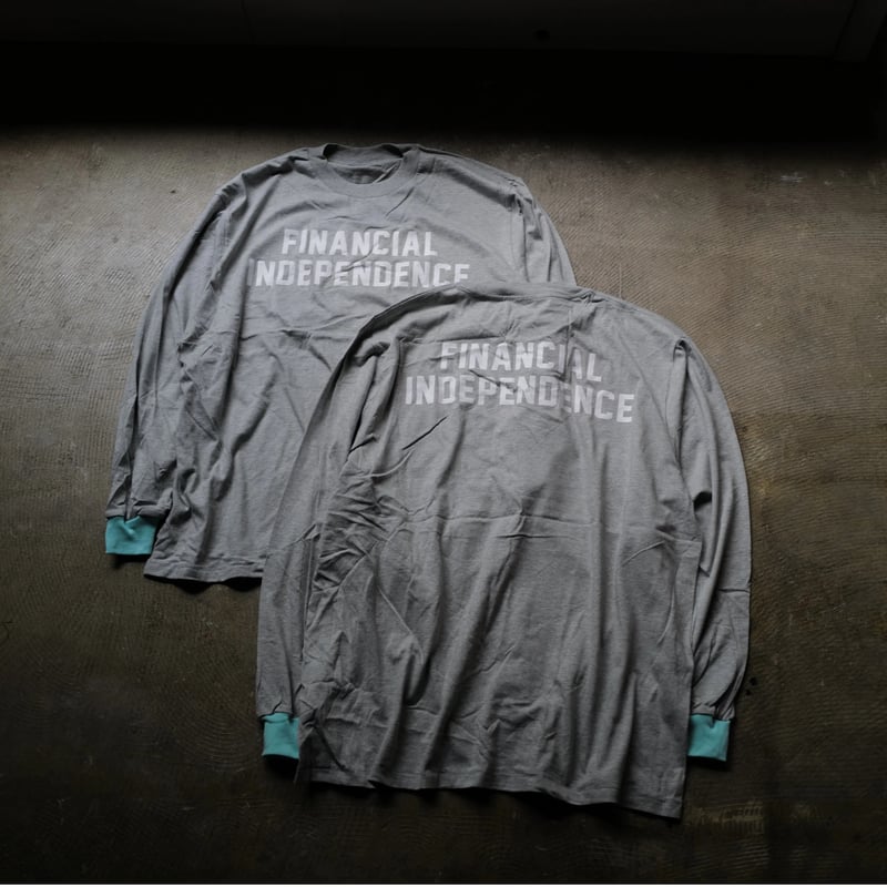 トップス anytee classics Financial Independent anytee classics] Financial Independent Tee_Gra