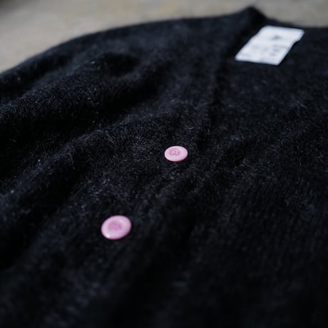 8周年記念店頭限定 Kid Mohair Cardigan "Charcoal Black Pink"