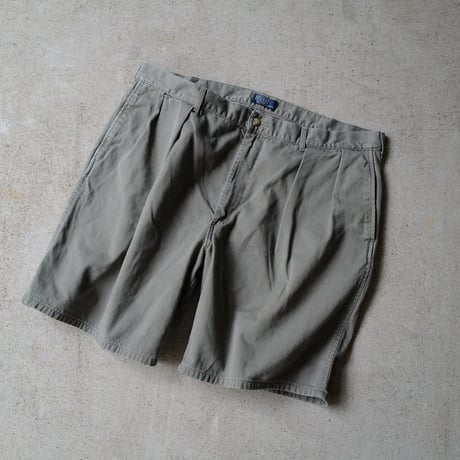 [W38] POLO CHINO SHORTS 2tuck_80s vintage