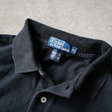 ［XL］POLO SHIRT_MADE IN USA_80-90s vintage_black